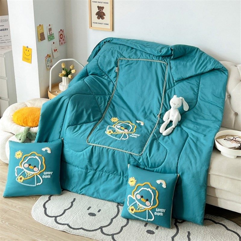 毛巾绣抱枕被子两用二合一t午休汽车折叠车用枕头办公室午睡毯子,淘宝优惠券,粉丝福利购,淘宝优惠卷