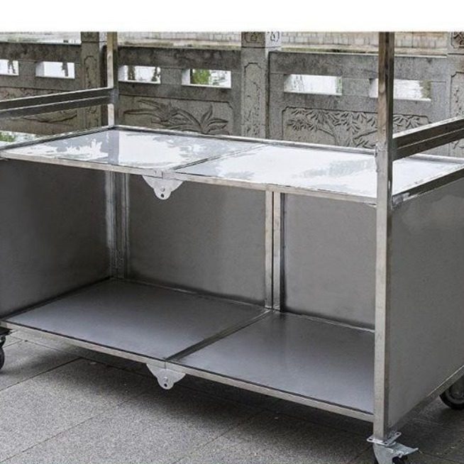 折叠摆摊车手推网红多功能快餐车夜市路边流动灯箱不锈钢地摊推车,淘宝优惠券,粉丝福利购,淘宝优惠卷