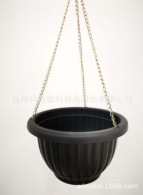 厂家销售KD7011铁链挂钩吊盆悬挂式吊篮绿萝垂吊可蓄水花盆