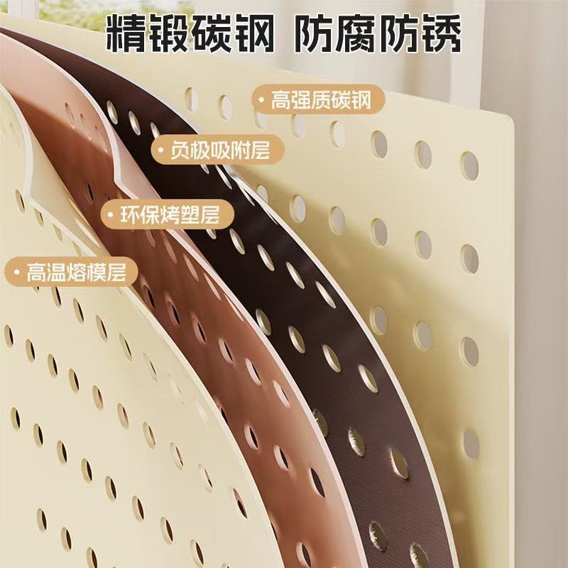 Perforated board desktop dormitory vertical display rack table storage rack accessories home desk punch-free storage partition