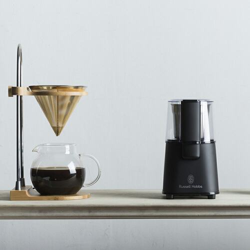 日本直邮Russell Hobbs 咖啡研磨机黑色/自动咖啡研磨机具有粗中 - 图2