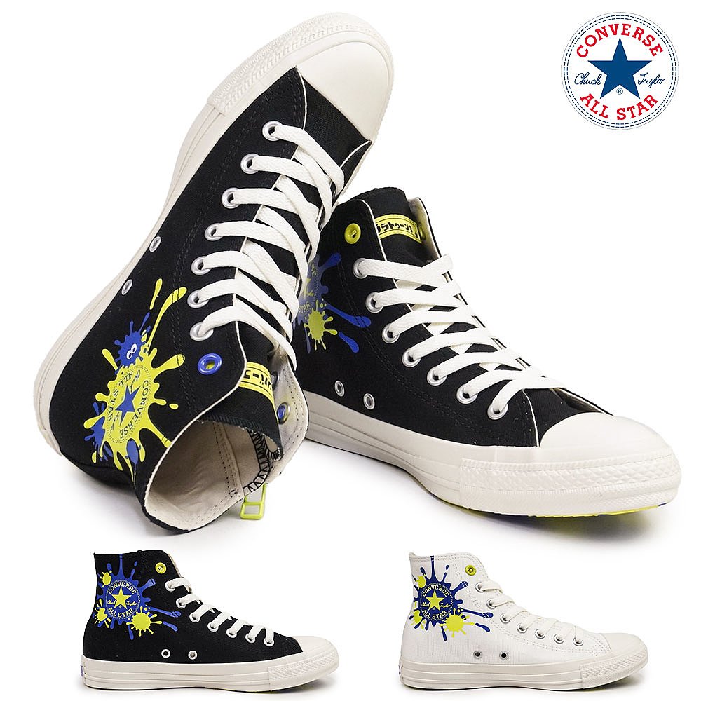 日本直邮匡威运动鞋 All Star Z HI Splatoon 3 男款女款侧拉链联 - 图0