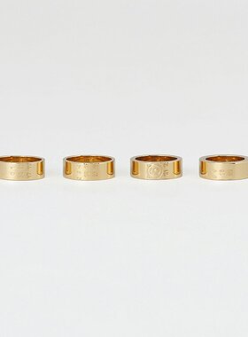 日本直邮MM6 Maison Margiela 银色和金色叠戴戒指套装广受欢迎的
