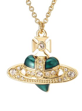 日本直邮Vivienne Westwood NEW DIAMANTE HEART PENDANT 女士项