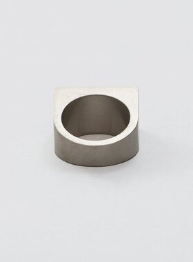 日本直邮MM6 Maison Margiela 4毫米极简Logo印章戒指银色SM7UQ01