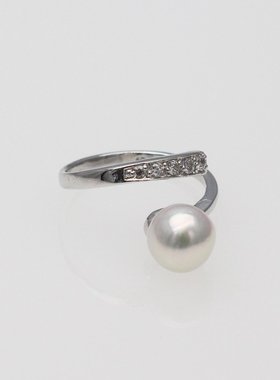 7.5mm 珍珠指环 Akoya Pearl 均码 8 号、9 号、10 号、11 号 银