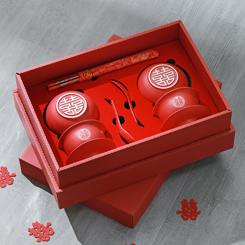 敬茶杯结婚套装一对红色喜碗对碗新人改口敬茶杯陪嫁X茶碗婚庆托,淘宝优惠券,粉丝福利购,淘宝优惠卷