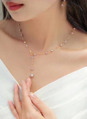 九紫离火金粉紫色圆轻奢小众设计感淡水珍珠手链情人节送女友