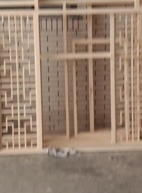 实木花格仿古门窗电视背景墙屏风隔断客厅吊P顶玄关挂落镂空花板