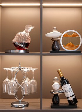 时来运转流沙画摆件客厅电视柜酒柜家居玄关装饰品V办公室高档礼
