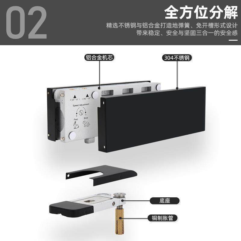 A&免挖槽地弹簧无框玻璃门隐藏型地弹璜液压门夹天地轴上下,淘宝优惠券,粉丝福利购,淘宝优惠卷