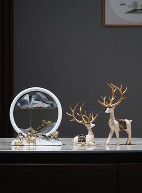 流沙画创意沙漏摆件家居饰品电视柜客厅酒柜玄关装饰品办公室摆设