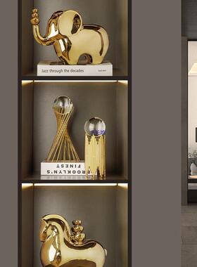 轻奢创意工艺品客厅酒柜书餐边柜办公室电视柜家居装饰品开业摆件