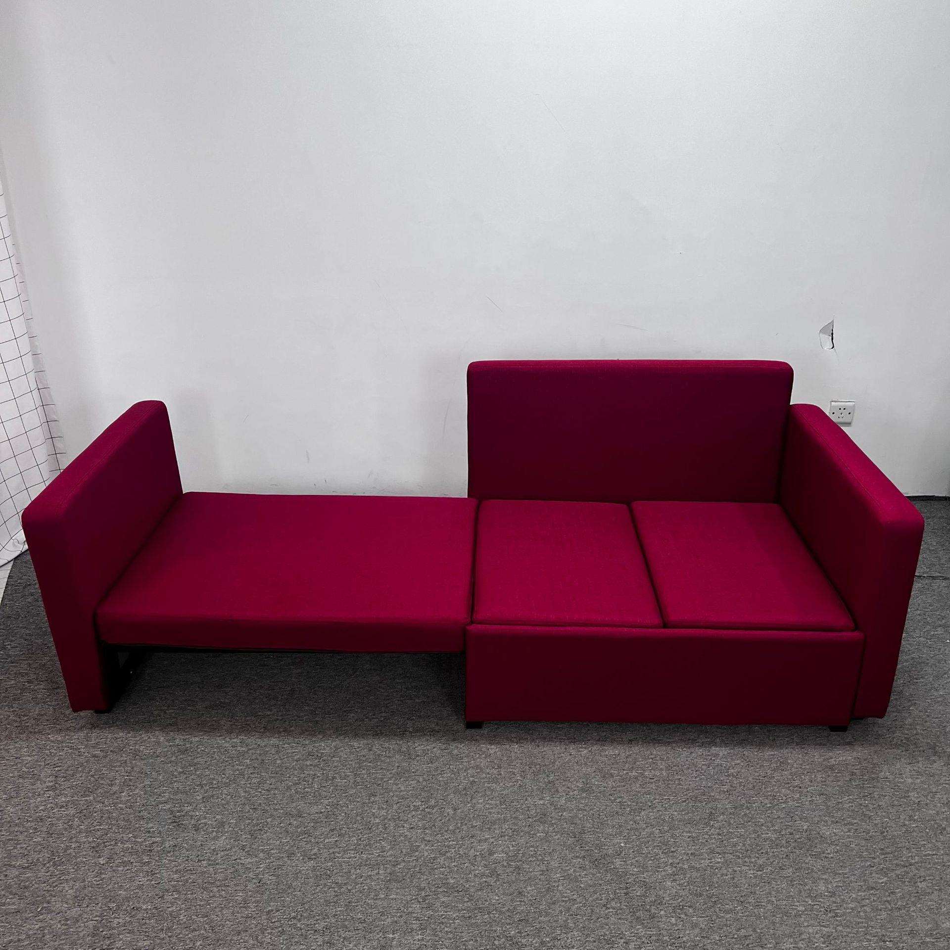 单人位沙发床小户型公寓酒店民宿折叠科技布沙发床可拆洗沙发床 - 图1