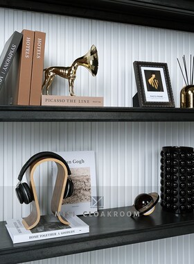 音乐主题样板间高级感软装摆件售楼部装饰品客厅R书房书柜摆设组