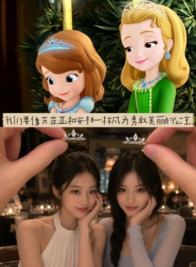 为我加冕！小公主苏菲亚皇冠戒指生日惊喜限定约会氛围感拍照道具