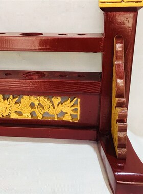 法器道家道c士法坛用品 令牌令旗幡桃木剑印章勾叉法架 法器架实