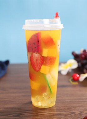 仿真饮品水果茶k模型仿真水果茶模型饮料模型水果茶杯模型展示