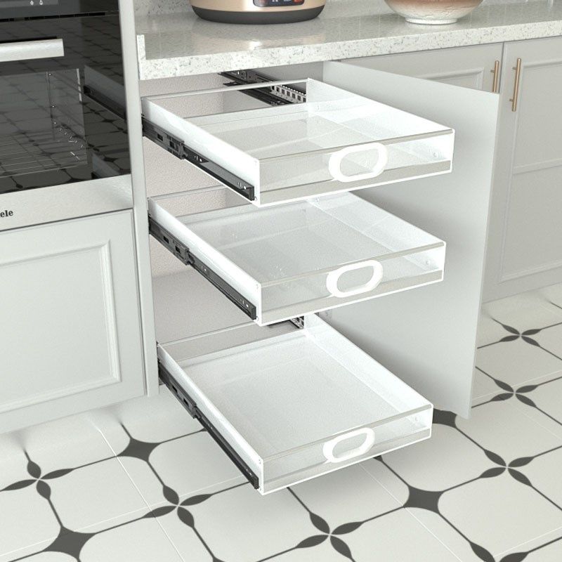 新款侧装轨道抽屉自制超深柜u改造拉篮橱柜收纳盒不锈钢PP塑料托,淘宝优惠券,粉丝福利购,淘宝优惠卷