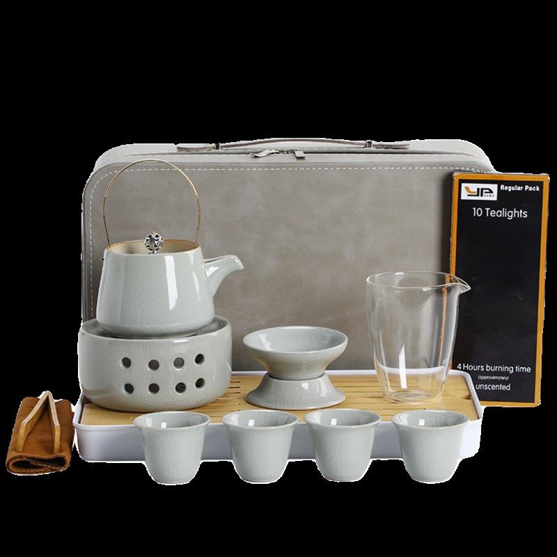 围炉煮茶旅行功夫茶具套组提梁茶壶蜡烛加热小泡茶炉T露营户外可,淘宝优惠券,粉丝福利购,淘宝优惠卷