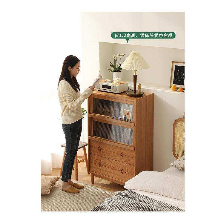 北欧实木电视边柜家用简约书柜杂志柜客厅沙发边柜卧室收纳置物柜,淘宝优惠券,粉丝福利购,淘宝优惠卷