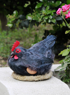 仿真鸡模型超市美陈陈列蛋品区母鸡下蛋仿真孵R蛋鸡装饰道具摆件