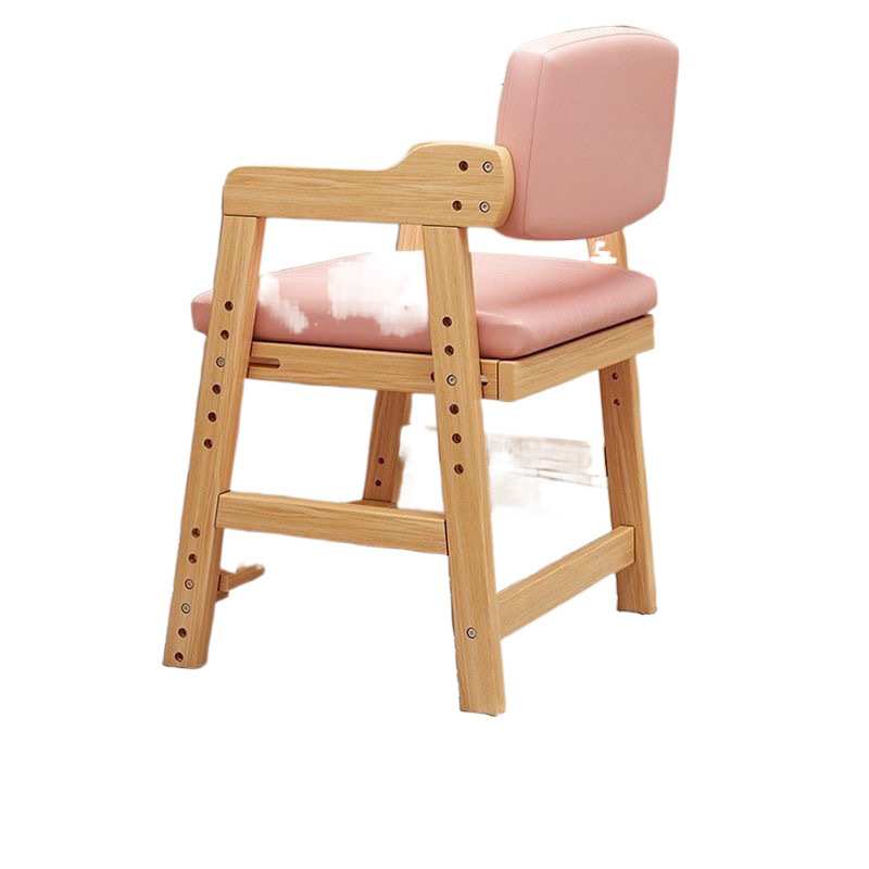 Children's solid wood chair can be lifted and adjusted for learning, student writing desk, chair backrest to correct sitting posture, home dining