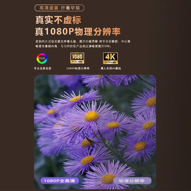 办公会议室专用正品熊猫限量2025新款4k超高清家用便携家庭影院全封闭式熊猫眼投影仪简约时尚大气,淘宝优惠券,粉丝福利购,淘宝优惠卷