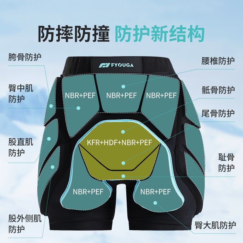 fyouga凯夫拉滑雪护具护臀护膝内穿单板内O防摔裤屁垫装备套装全,淘宝优惠券,粉丝福利购,淘宝优惠卷
