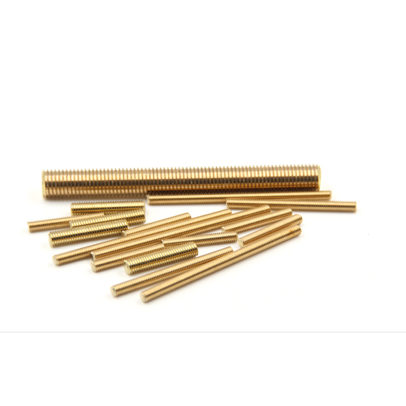 纯黄铜全牙丝杆铜直纹螺杆铜双头螺丝铜牙条Jm6m8m10m12m16 - 图2