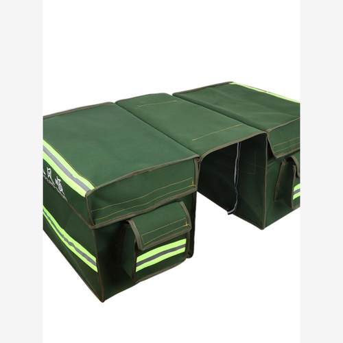 摩托车帆布防水挎包两侧边包挂包驮包电动车工具包邮政包自行车包 - 图3