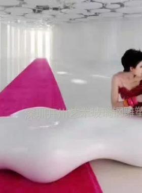 创意玻璃钢户外室外样板间客厅公园商场幼儿园创意鹅卵石坐凳矮凳