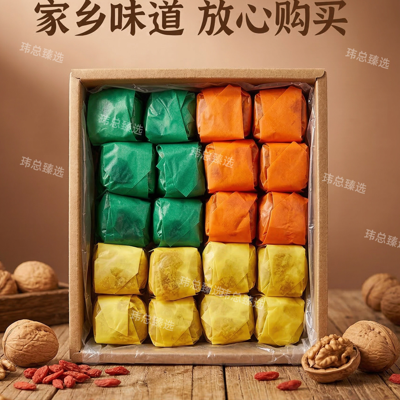 6个装巧家月饼荞麦地月饼传统月饼巧家特产药山老式月饼小特产