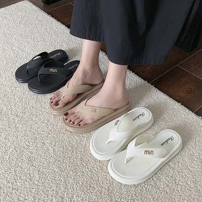 厚底拖鞋女夏季外穿女鞋2025新款时尚一字拖防滑百搭凉拖鞋女