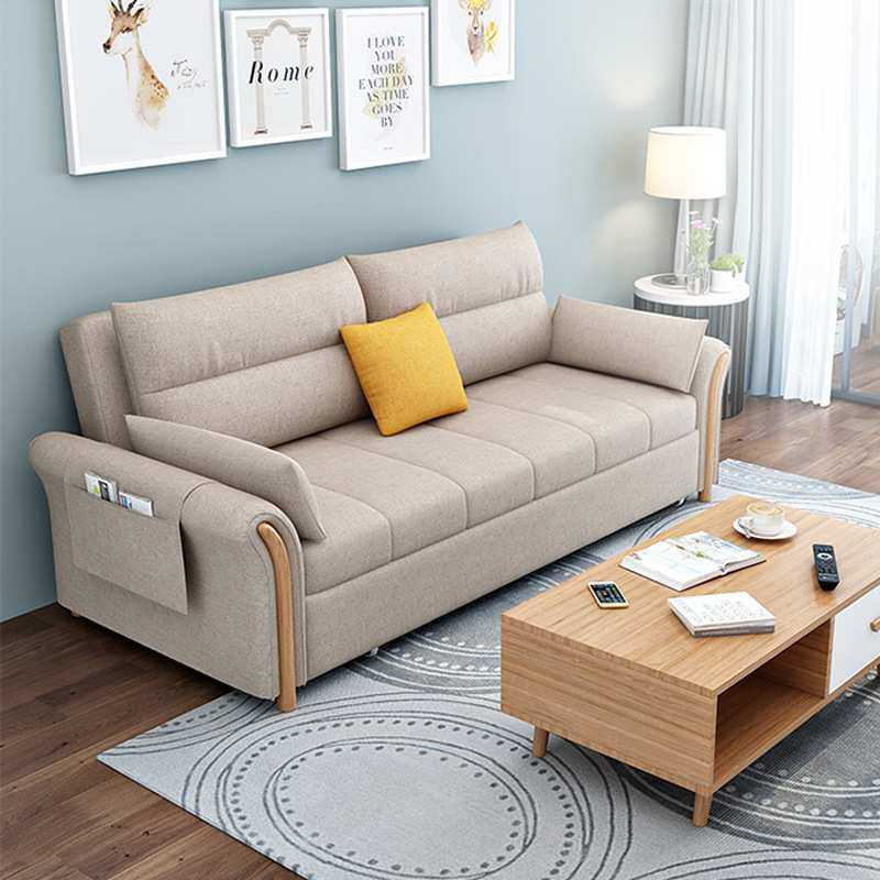 加工定制 小户型客厅沙发床多功能现代简约布艺可拆洗转角沙发床,淘宝优惠券,粉丝福利购,淘宝优惠卷
