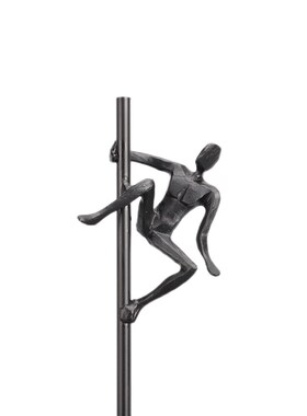 金属黑色攀登人物简约创意摆y件样板房展厅家居玄关电视柜桌面饰