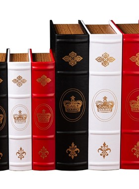 黑色白色假书仿真书皮木质装饰品书收纳盒拍照摄影道W具模型书摆