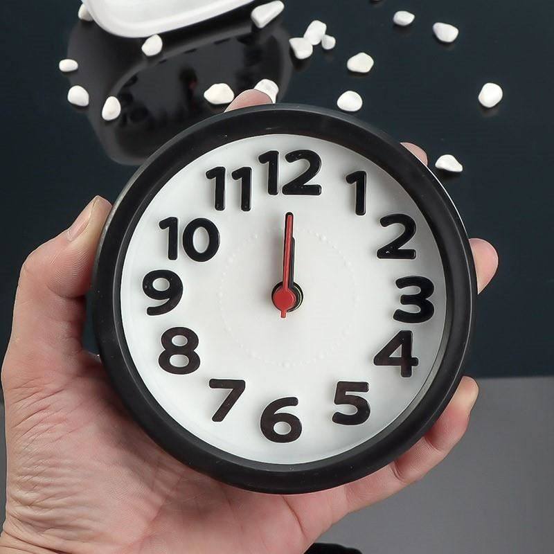 学生厨房闹铃桌面儿童钟表床头静音石英钟摆件小台式闹钟电子时钟