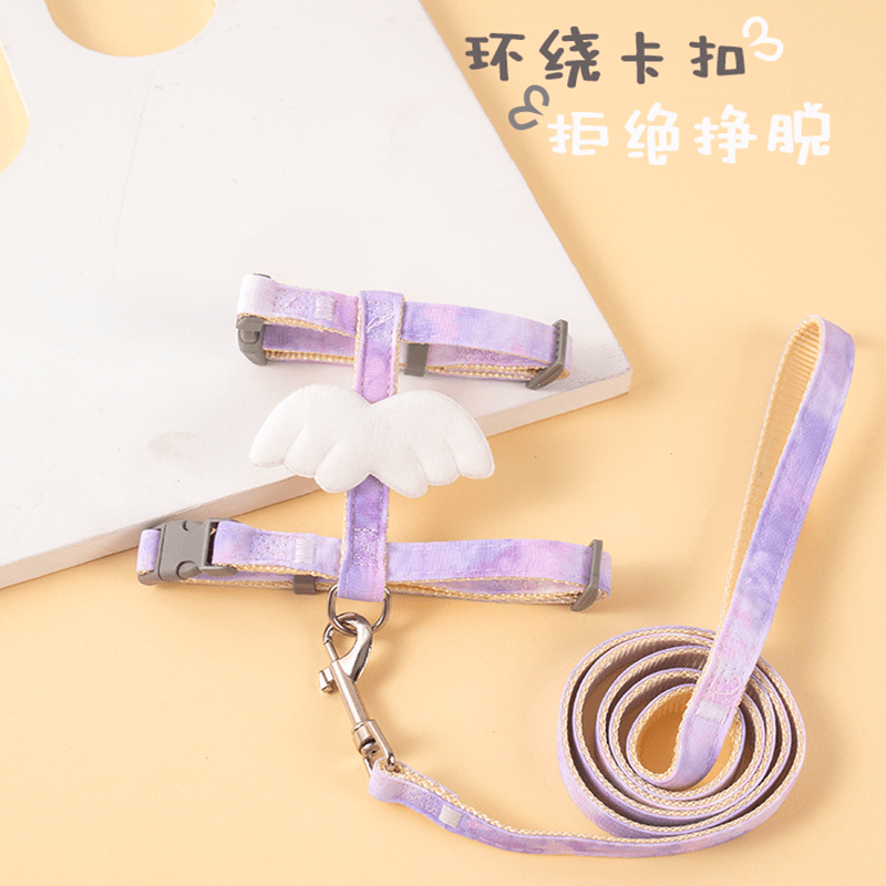 猫咪牵引绳翅膀工字可调节遛猫绳子可爱翅膀幼猫胸背带宠物用品,淘宝优惠券,粉丝福利购,淘宝优惠卷
