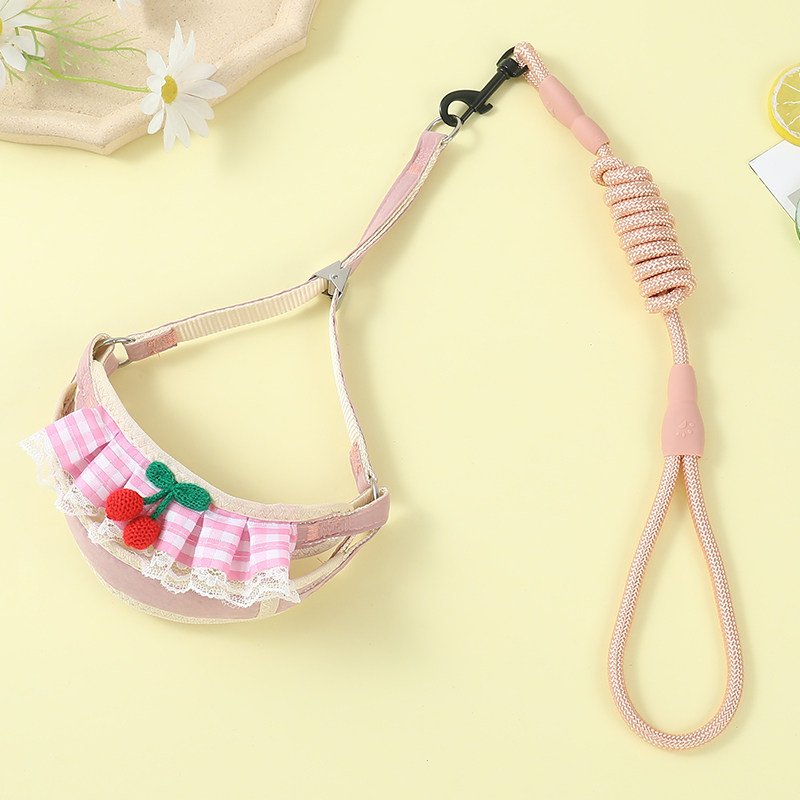 狗狗牵引绳胸背带猫咪背心式博美泰迪比熊遛狗绳小型中型犬狗链子,淘宝优惠券,粉丝福利购,淘宝优惠卷