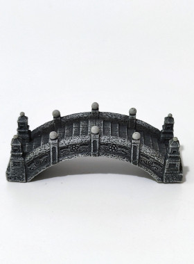 中式复古小桥拱桥吊桥微景观江南小桥造景盆景装饰鱼缸沙盘小摆件