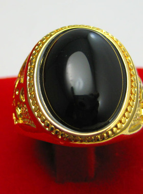 金镶玉戒指9999黄金戒指大扳指