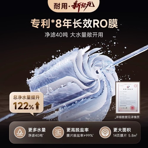 【补20%】A.O.史密斯佳尼特超大流量反渗透净水器净水机蓝鲸 768 - 图1