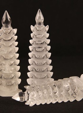 天然白水晶文昌塔摆件九层书桌办公室