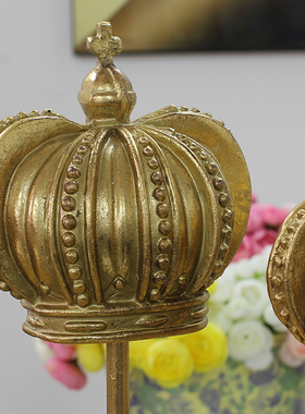 美式北欧轻奢乡村金皇冠摆件家居装饰摆设创意礼物酒吧咖啡厅包邮