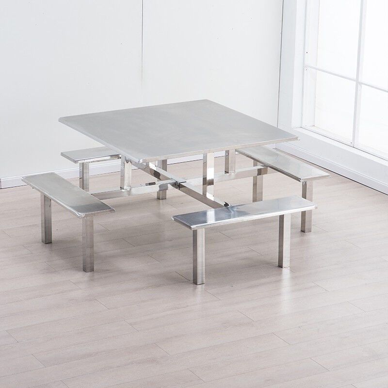 万尊不锈钢工作桌椅操作台连体式方桌凳员工餐桌椅食堂组合,淘宝优惠券,粉丝福利购,淘宝优惠卷