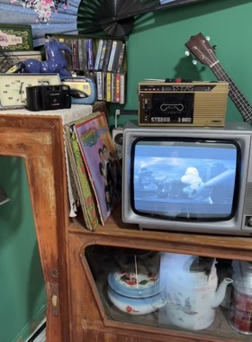 老式黑白电视机橱窗装饰摆设道具古董怀旧老物件80后经复古能播放