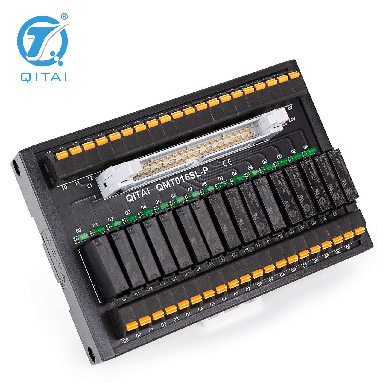 QMT016SL-P带16路继电器转换端子台模块控制组小型接线端子台 - 图0