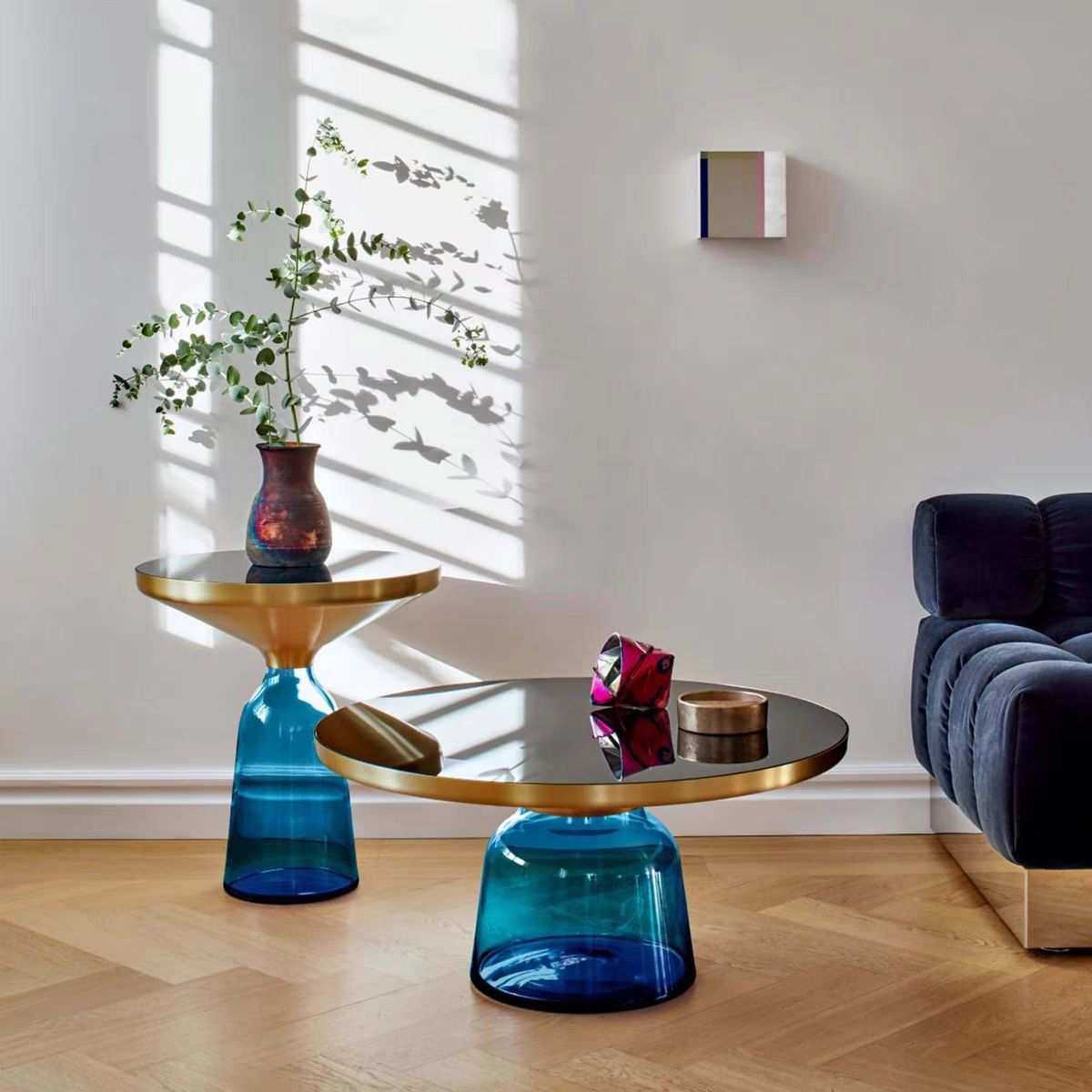 创意玻璃茶几现代客厅边几圆形阳台彩色移动高档高级茶桌轻奢新款,淘宝优惠券,粉丝福利购,淘宝优惠卷