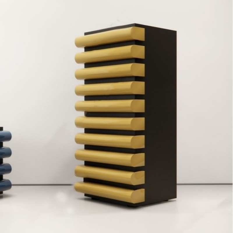 北欧烤漆五斗柜艺术玄关收纳柜实木抽屉柜现代简约装饰储物柜整装 - 图1